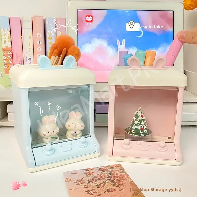 bunny-doll-machine-pen-small-items-holder-for-desktop-organizer-product-image