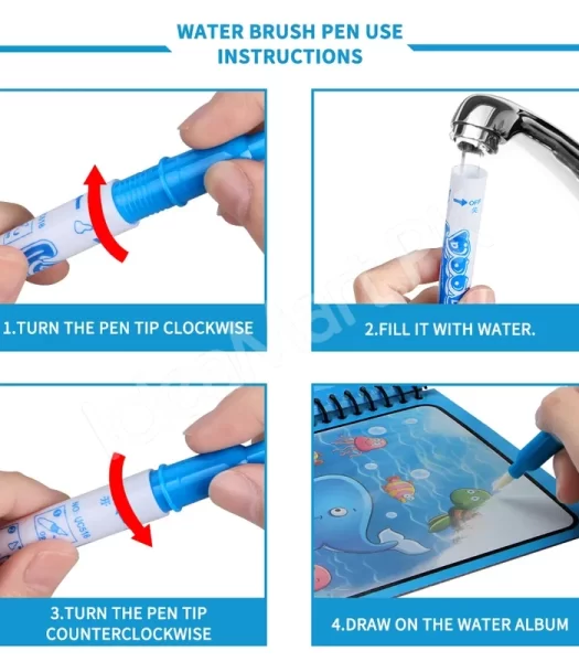 children-s-early-education-magic-water-drawing-book-with-pen-reusable-coloring-montessori-learning-toy-creative-art-gift-for-kids-product-image