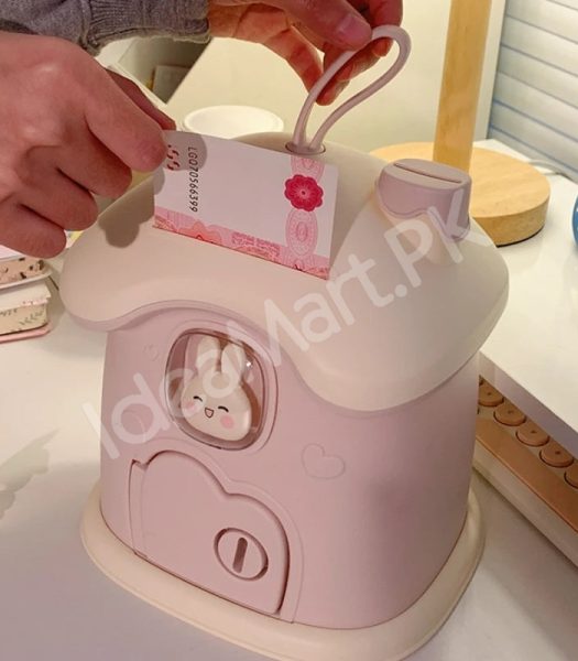 mushroom-house-shape-piggy-bank-with-rabbit-window-key-lock-product-image