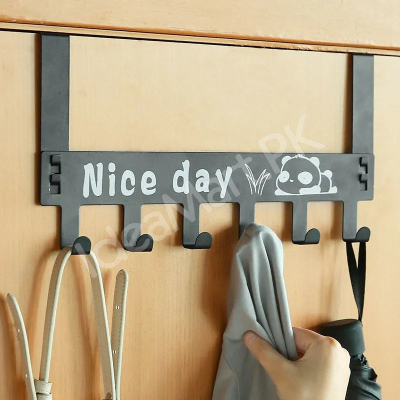 punch-free-over-the-door-metal-hook-rack-with-6-hooks-for-clothes-and-accessories-product-image