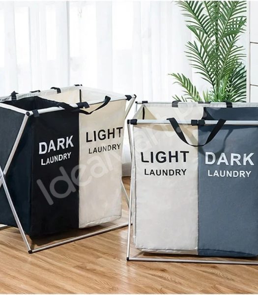 2-3-grid-foldable-separated-laundry-organizer-with-aluminum-frame-for-bedroom-and-dorm-product-image