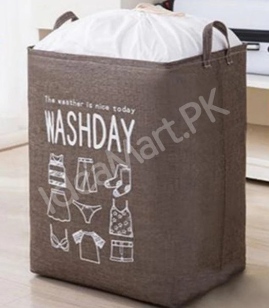 waterproof-collapsible-laundry-bin-with-handles-and-drawstring-top-for-home-and-bedroom-product-image