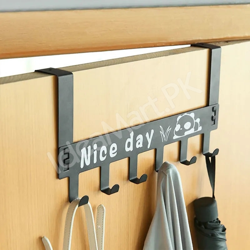 punch-free-over-the-door-metal-hook-rack-with-6-hooks-for-clothes-and-accessories-product-image
