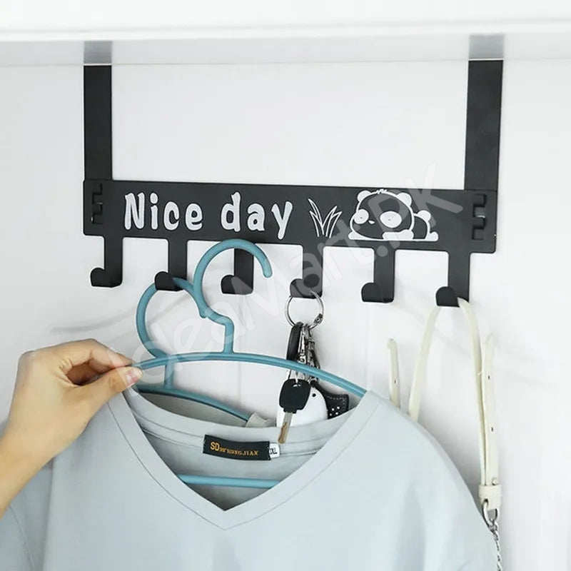 punch-free-over-the-door-metal-hook-rack-with-6-hooks-for-clothes-and-accessories-product-image