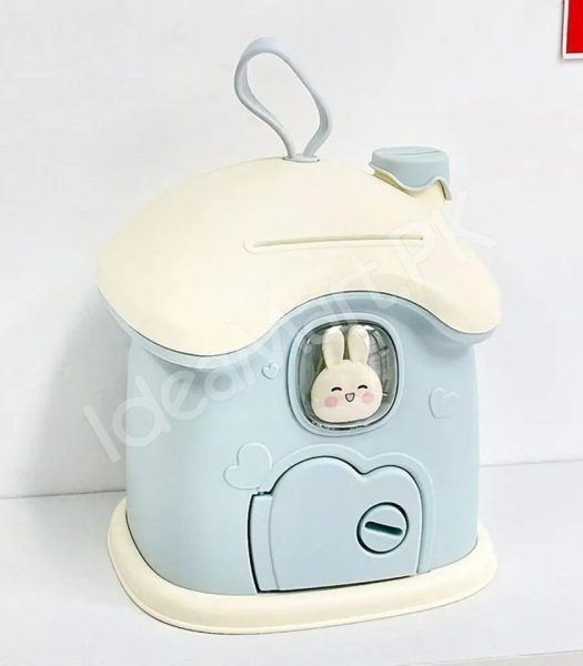 mushroom-house-shape-piggy-bank-with-rabbit-window-key-lock-product-image