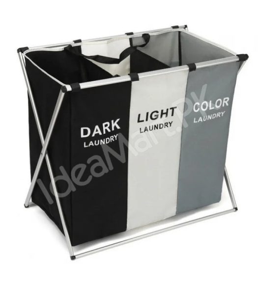 2-3-grid-foldable-separated-laundry-organizer-with-aluminum-frame-for-bedroom-and-dorm-product-image