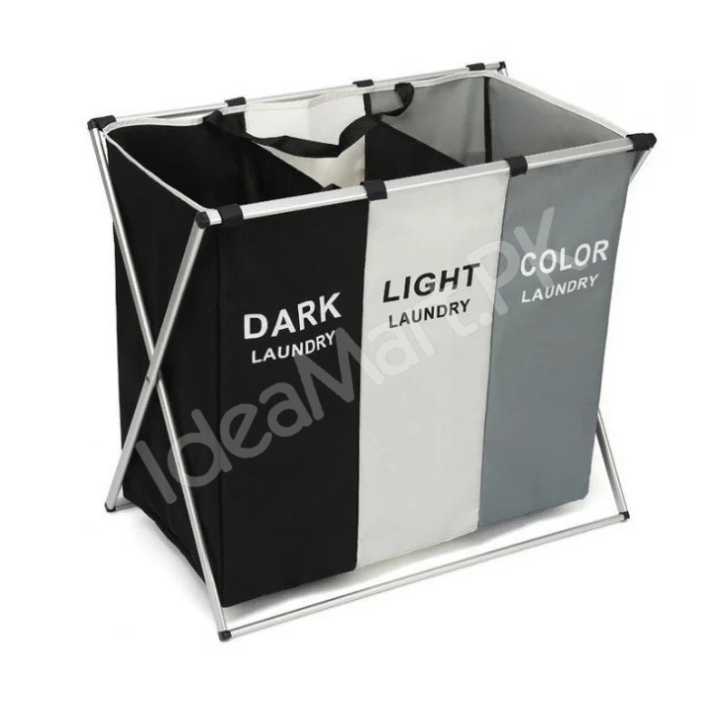 2-3-grid-foldable-separated-laundry-organizer-with-aluminum-frame-for-bedroom-and-dorm-product-image