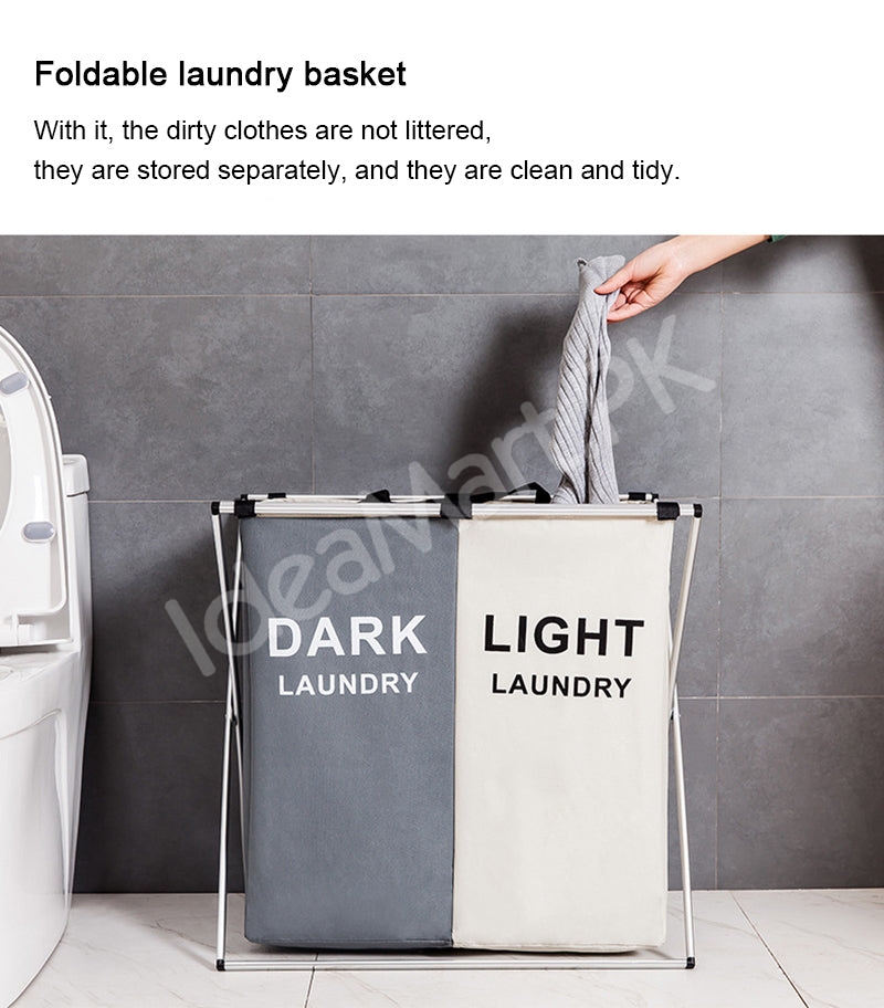 2-3-grid-foldable-separated-laundry-organizer-with-aluminum-frame-for-bedroom-and-dorm-product-image