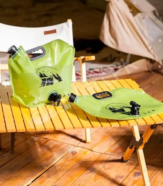 portable-8-liters-water-bag-foldable-outdoor-bucket-with-tap-large-capacity-collapsible-container-for-hiking-kayaking-camping-tools-product-image