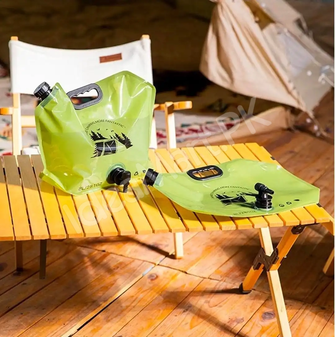 portable-8-liters-water-bag-foldable-outdoor-bucket-with-tap-large-capacity-collapsible-container-for-hiking-kayaking-camping-tools-product-image