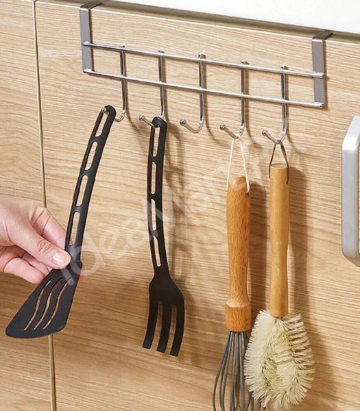 metal-punch-free-over-the-cabinet-door-hanger-with-5-hooks-for-kitchen-bathroom-product-image