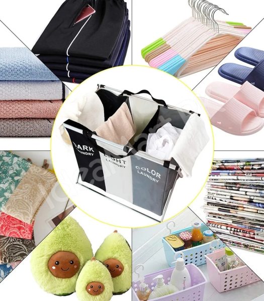 2-3-grid-foldable-separated-laundry-organizer-with-aluminum-frame-for-bedroom-and-dorm-product-image