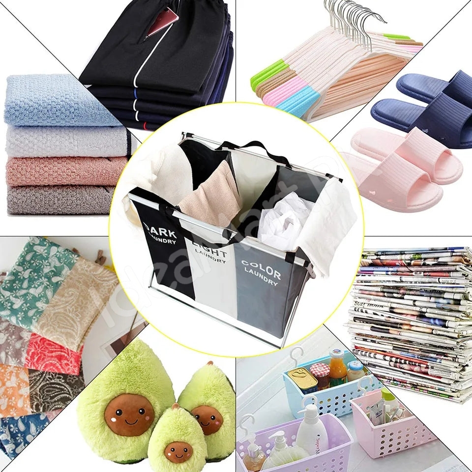 2-3-grid-foldable-separated-laundry-organizer-with-aluminum-frame-for-bedroom-and-dorm-product-image