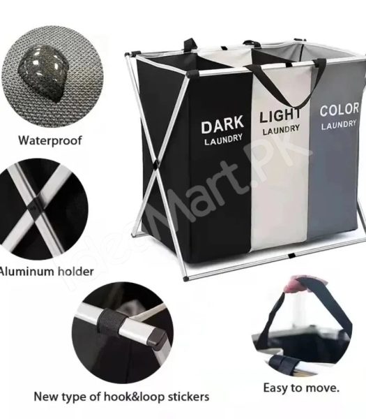 2-3-grid-foldable-separated-laundry-organizer-with-aluminum-frame-for-bedroom-and-dorm-product-image