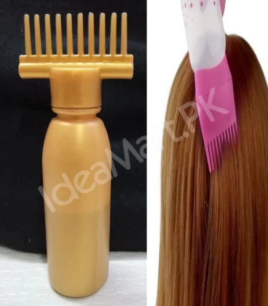 hair-comb-applicator-bottle-130ml-professional-graduated-scale-for-hair-dye-coloring-oiling-scalp-treatment-salon-home-use-product-image