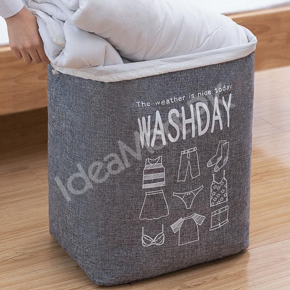 waterproof-collapsible-laundry-bin-with-handles-and-drawstring-top-for-home-and-bedroom-product-image