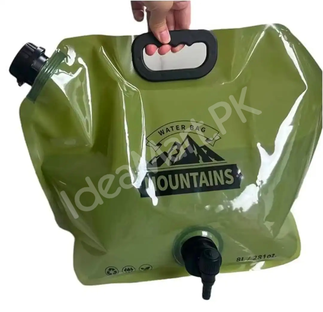 portable-8-liters-water-bag-foldable-outdoor-bucket-with-tap-large-capacity-collapsible-container-for-hiking-kayaking-camping-tools-product-image