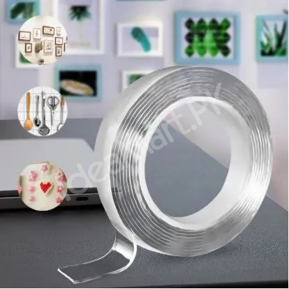 nano-tape-double-sided-silicone-transparent-tape-strong-adhesive-washable-dual-side-tape-reusable-traceless-nano-tape-anti-slip-strong-grip-nano-tape-3m-by-aims-mart-product-image