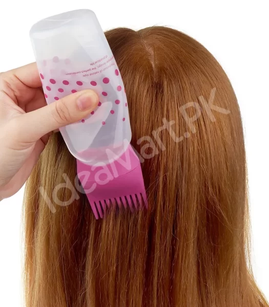 hair-dye-oil-applicator-bottle-with-comb-160ml-silicone-bottle-for-hair-coloring-scalp-treatment-salon-use-product-image