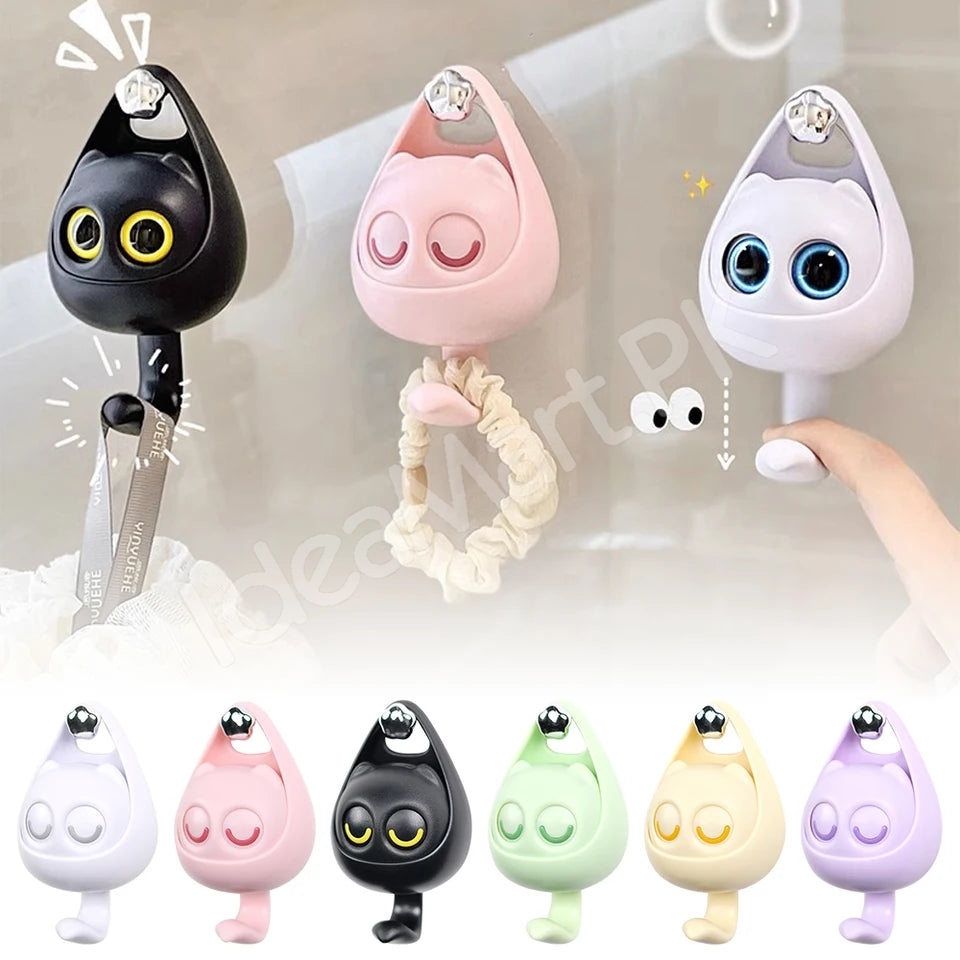 wink-cat-adhesive-hook-creative-wall-mounted-organizer-for-towels-coats-bags-and-keys-product-image