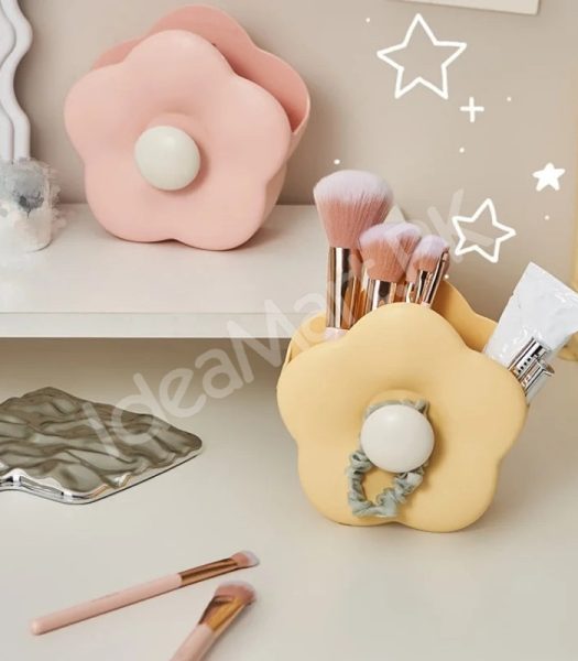multi-functional-plastic-flower-shaped-makeup-brush-holder-with-hair-tie-hook-product-image