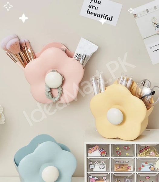 multi-functional-plastic-flower-shaped-makeup-brush-holder-with-hair-tie-hook-product-image