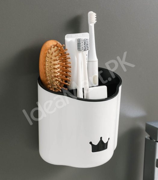 5-grid-punch-free-wall-mounted-plastic-bathroom-organizer-for-makeup-brushes-toiletries-product-image