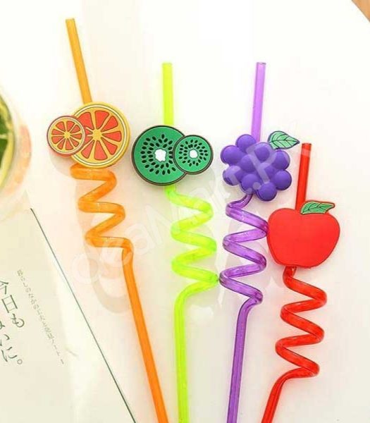 set-of-4-reusable-plastic-fruit-topped-curly-drinking-straws-for-parties-and-beverages-product-image