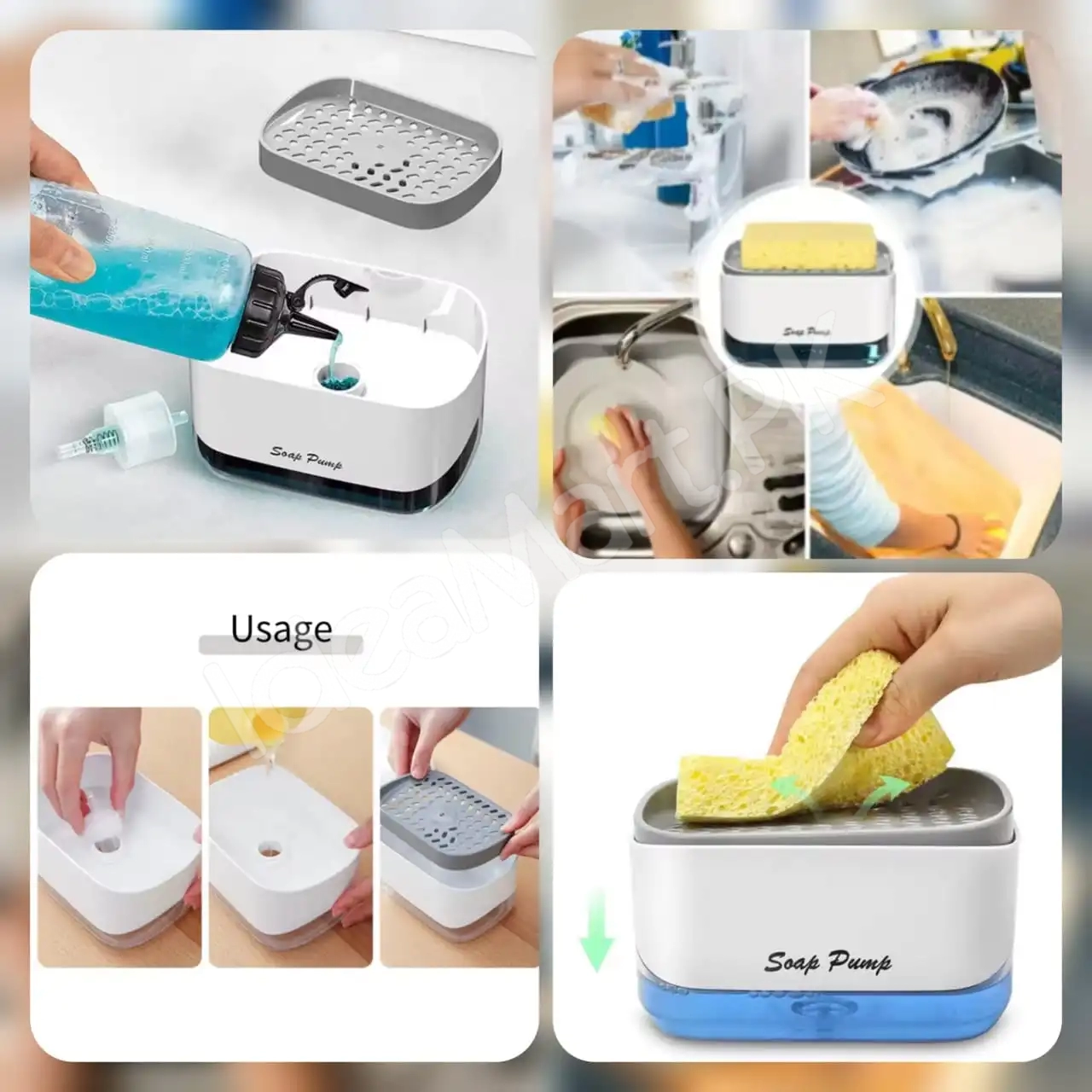 kitchen-dish-soap-dispenser-with-sponge-holder-newest-2-in-1-countertop-soap-pump-dispenserfor-kitchen-sink-dishwashing-soap-dispensers12-5-ounces-product-image