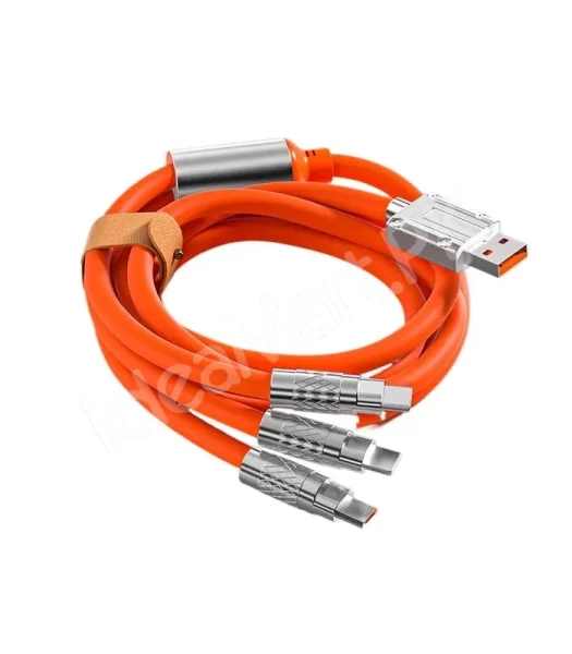 mobile-phone-charger-line-fast-charging-3-in-1-cable-soft-tpe-car-charger-for-ios-android-phones-type-c-micro-interface-120w-product-image