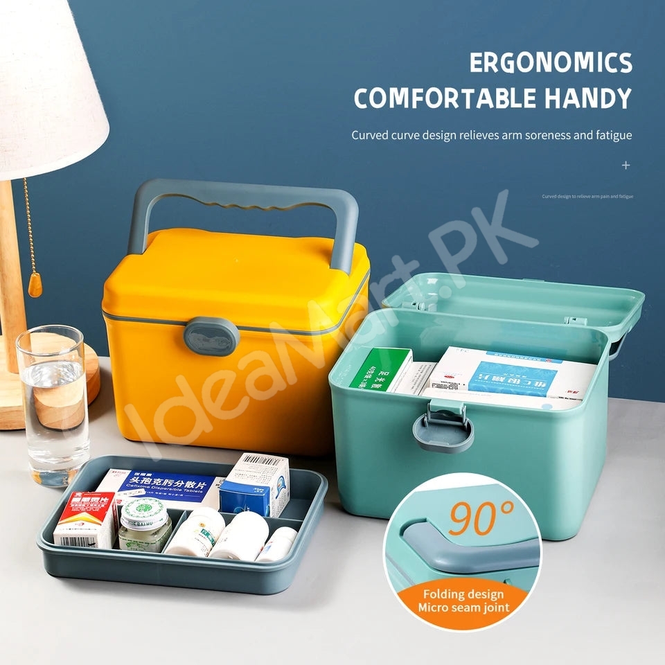 portable-plastic-two-layer-home-first-aid-storage-box-with-carry-product-image