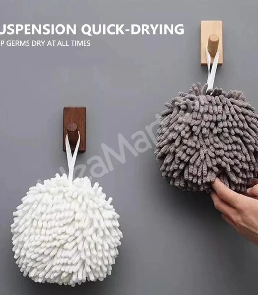 chenille-hand-towel-ball-hanging-microfiber-hand-dryer-for-kitchen-bathroom-product-image