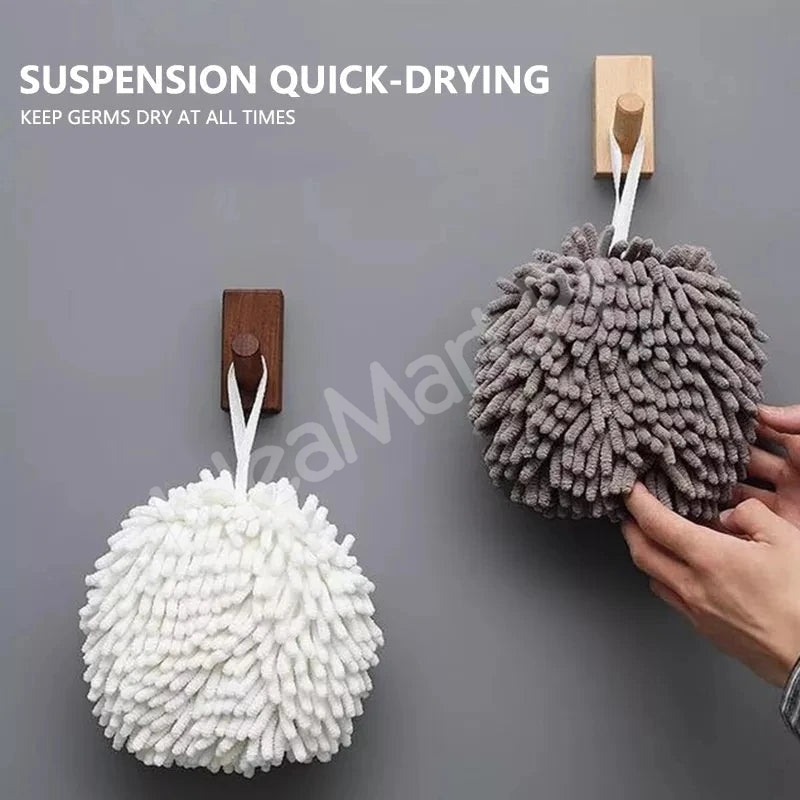 chenille-hand-towel-ball-hanging-microfiber-hand-dryer-for-kitchen-bathroom-product-image