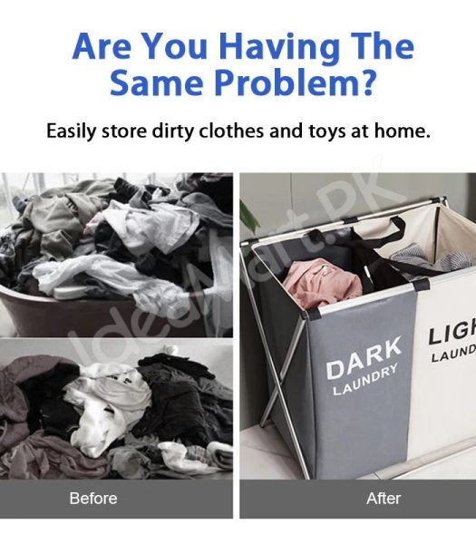 2-3-grid-foldable-separated-laundry-organizer-with-aluminum-frame-for-bedroom-and-dorm-product-image