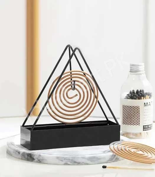 anti-scald-mosquito-coil-holder-with-tray-creative-wrought-iron-triangular-shape-mosquito-repellent-product-image