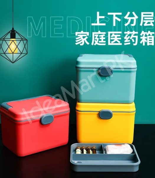 portable-plastic-two-layer-home-first-aid-storage-box-with-carry-product-image