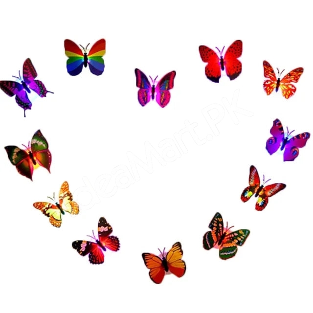 12-pieces-self-adhesive-colorful-3d-led-butterfly-wall-stickers-for-room-decor-product-image