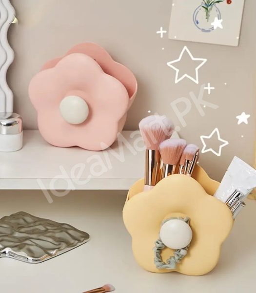 multi-functional-plastic-flower-shaped-makeup-brush-holder-with-hair-tie-hook-product-image