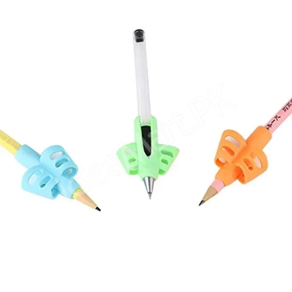 3pcs-set-children-pencil-holder-tools-silicone-two-finger-ergonomic-posture-correction-tools-pencil-grip-writing-aid-grip-product-image