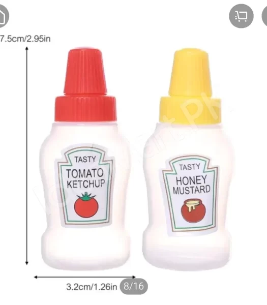 2pcs-set-25ml-mini-portable-sauce-bottle-with-twist-on-lid-tomato-ketchup-small-salad-dressing-containerolive-oil-mustard-mayonnaise-product-image