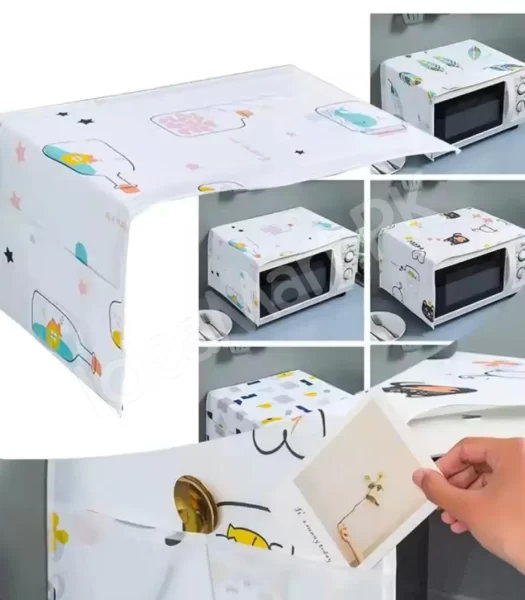 microwave-oven-dust-cover-with-storage-bag-natural-oil-proof-material-breathable-protection-kitchen-accessories-product-image