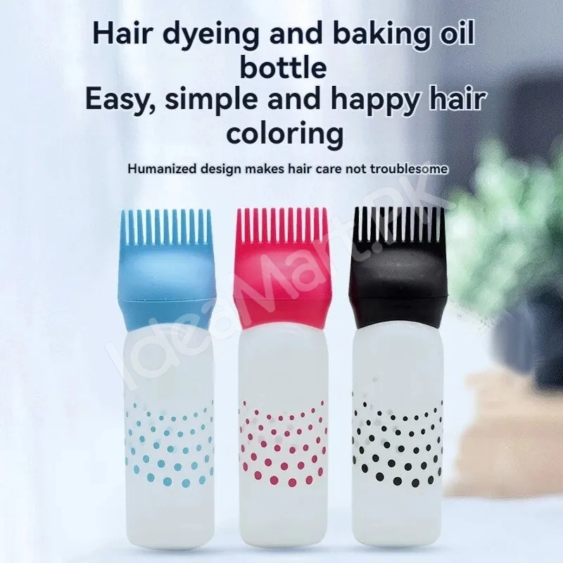 hair-dye-oil-applicator-bottle-with-comb-160ml-silicone-bottle-for-hair-coloring-scalp-treatment-salon-use-product-image