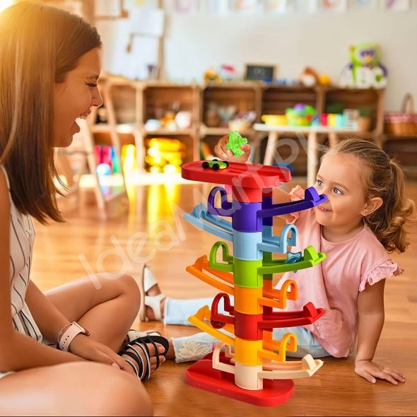plastic-8-level-rainbow-vertical-car-ramp-race-track-toy-for-toddlers-product-image