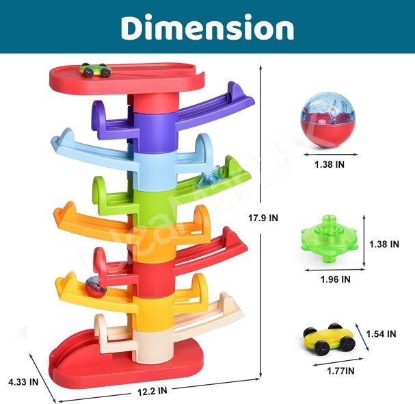 plastic-8-level-rainbow-vertical-car-ramp-race-track-toy-for-toddlers-product-image