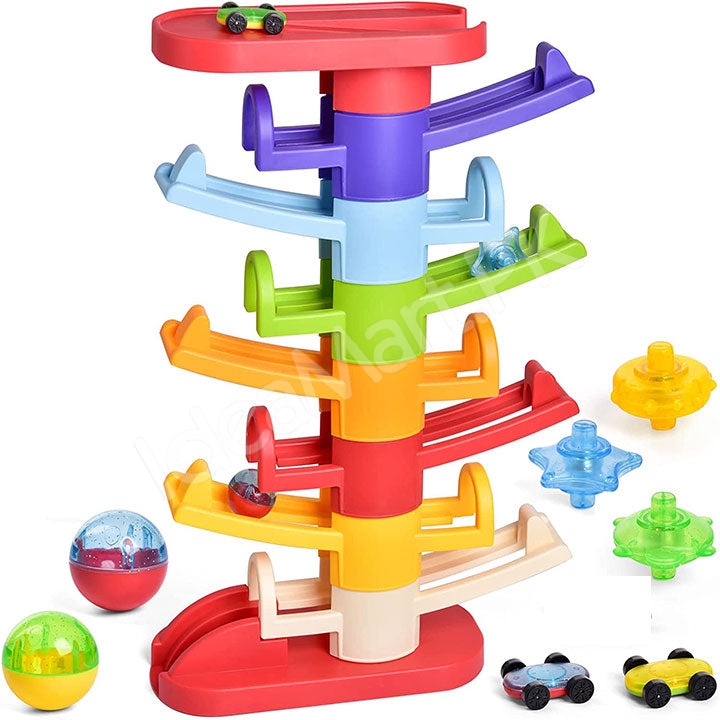 plastic-8-level-rainbow-vertical-car-ramp-race-track-toy-for-toddlers-product-image