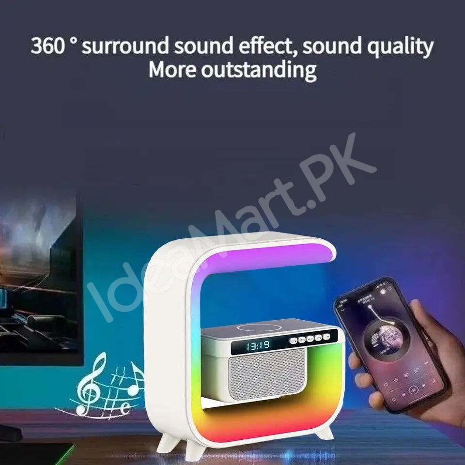 smart-g-shaped-bluetooth-speaker-with-rgb-light-alarm-clock-wireless-charger-product-image