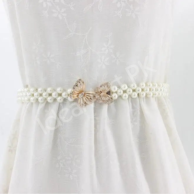 double-strand-pearl-waist-elastic-belt-with-rhinestone-butterfly-clasp-for-dresses-skirts-product-image