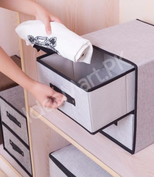 foldable-2-tier-fabric-storage-box-double-drawer-closet-organizer-product-image