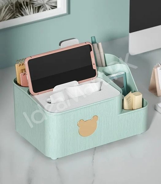 multifunctional-tissue-box-holder-and-desktop-organizer-with-5-storage-compartments-product-image