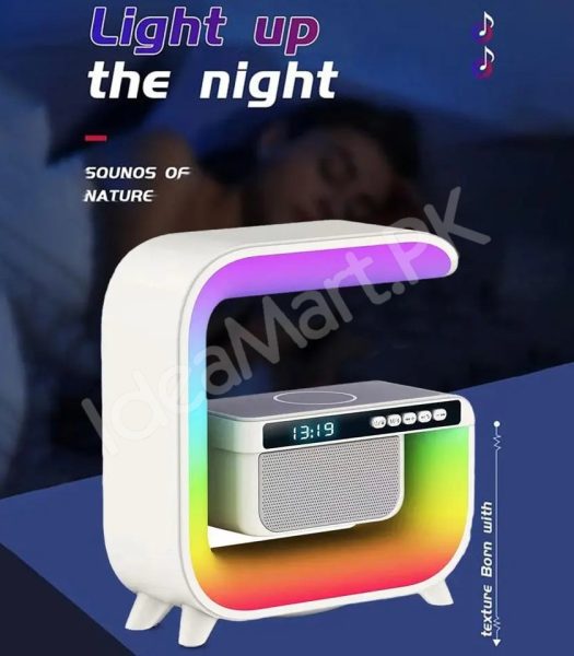 smart-g-shaped-bluetooth-speaker-with-rgb-light-alarm-clock-wireless-charger-product-image